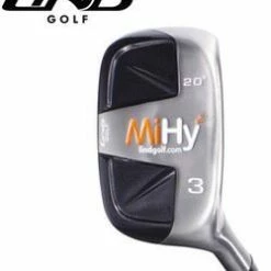 Lind Golf MiHy Square BLACK Left Hand Hybrid Rescue Wood, Graphite Shaft, Regular Flex