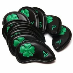 LUCKY GOLF 10 Pieces/lot Lucky Clover Headcover PU Golf Irons Head Cover -Clubs Sales Shop IMG 7558 600x600 1