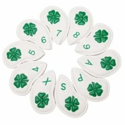 LUCKY GOLF 10 Pieces/lot Lucky Clover Headcover PU Golf Irons Head Cover -Clubs Sales Shop IMG 7563 600x600 1