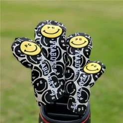 PEARLYGATES Pearly Gates Smiley 1 3 5 U Headcover Set Driver Fairway Hybrid Wood Head Cover