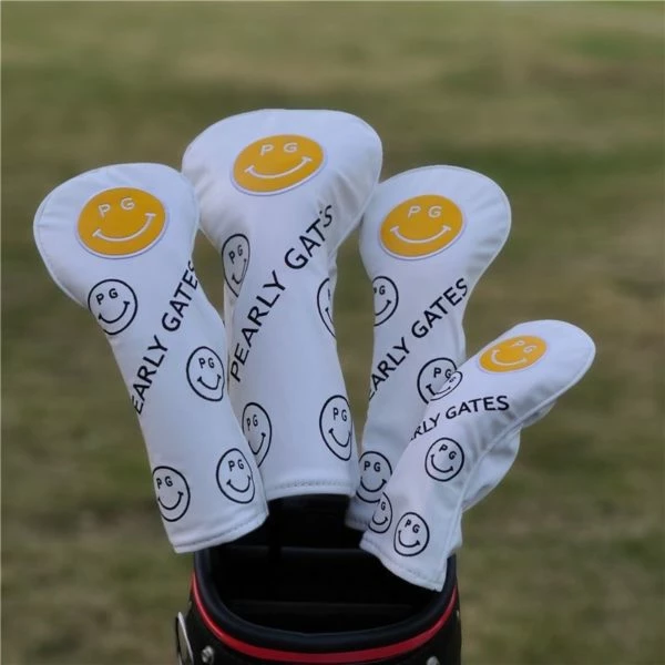 PEARLYGATES Pearly Gates Smiley 1 3 5 U Headcover Set Driver Fairway Hybrid Wood Head Cover 7 PEARLYGATES Pearly Gates Smiley 1 3 5 U Headcover Set Driver Fairway Hybrid Wood Head Cover - Image 5