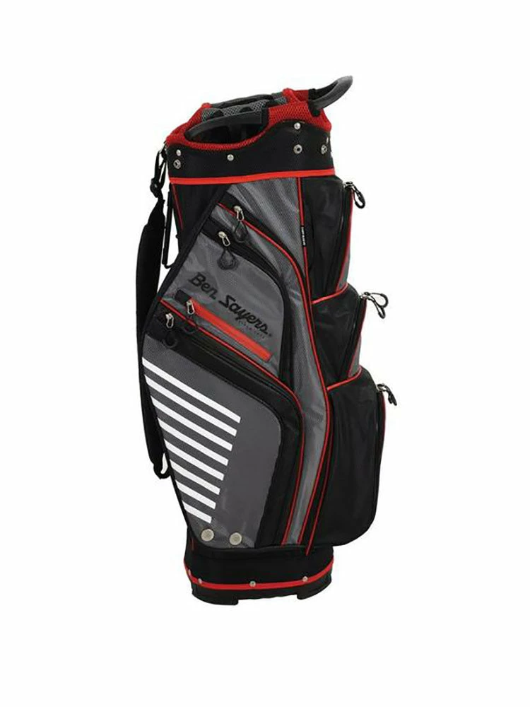 Ben Sayers XS Cart Bag - Grey/Red 4 Ben Sayers XS Cart Bag - Grey/Red - Image 2