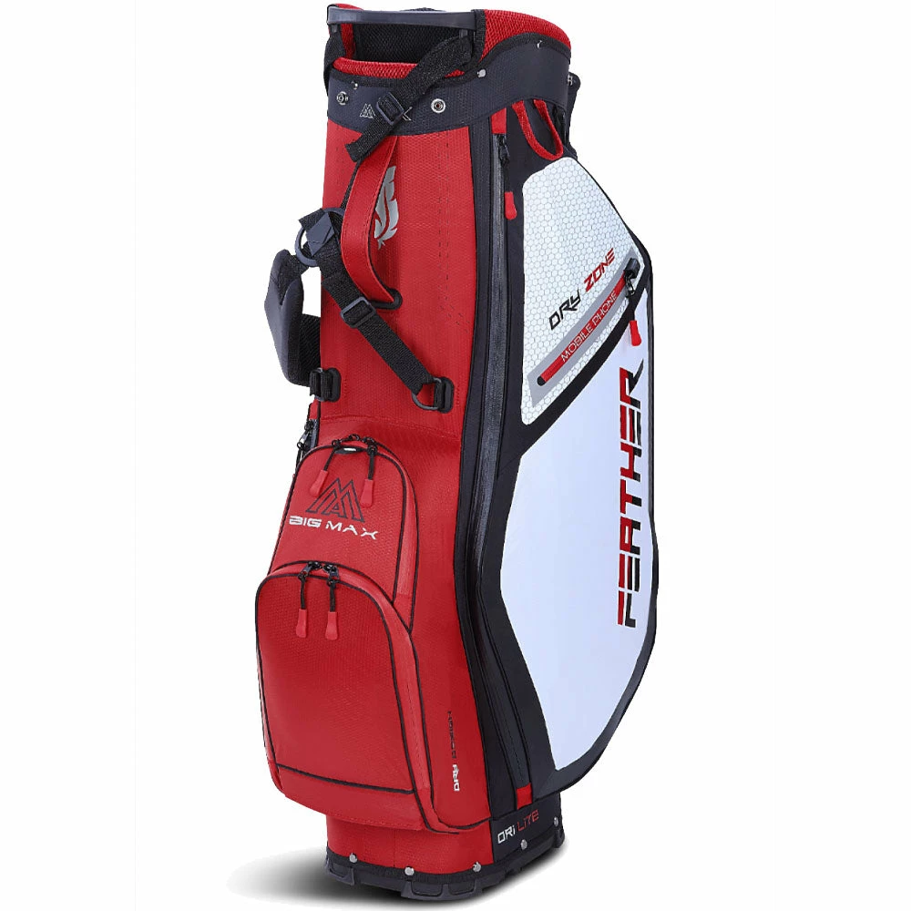 Big Max Dri-Lite Feather Stand Bag - Red/Black/White 4 Big Max Dri-Lite Feather Stand Bag - Red/Black/White - Image 2