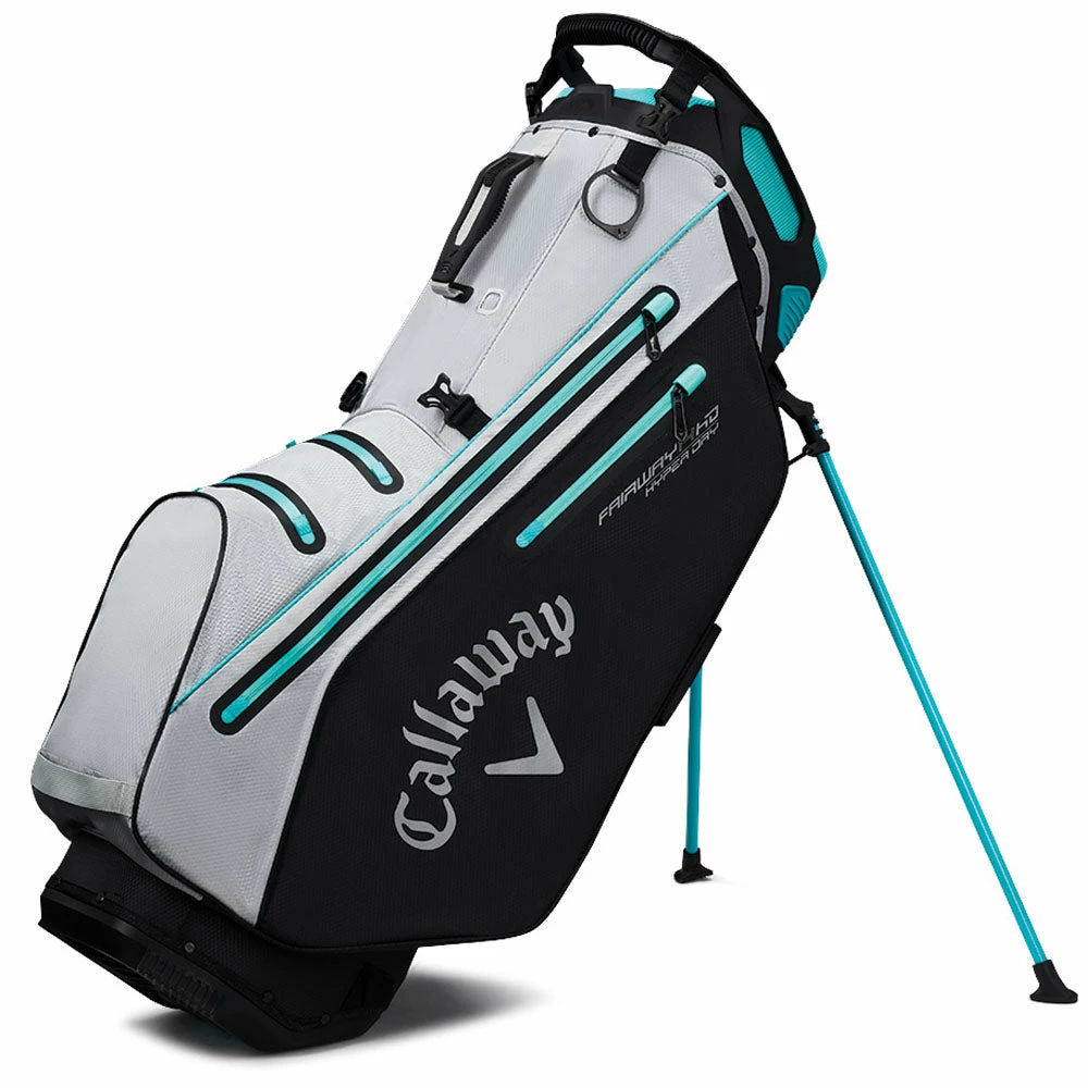 Callaway Fairway 14 Hyper Dry Waterproof Stand Bag - Silver/Black/Green 3 Callaway Fairway 14 Hyper Dry Waterproof Stand Bag - Silver/Black/Green