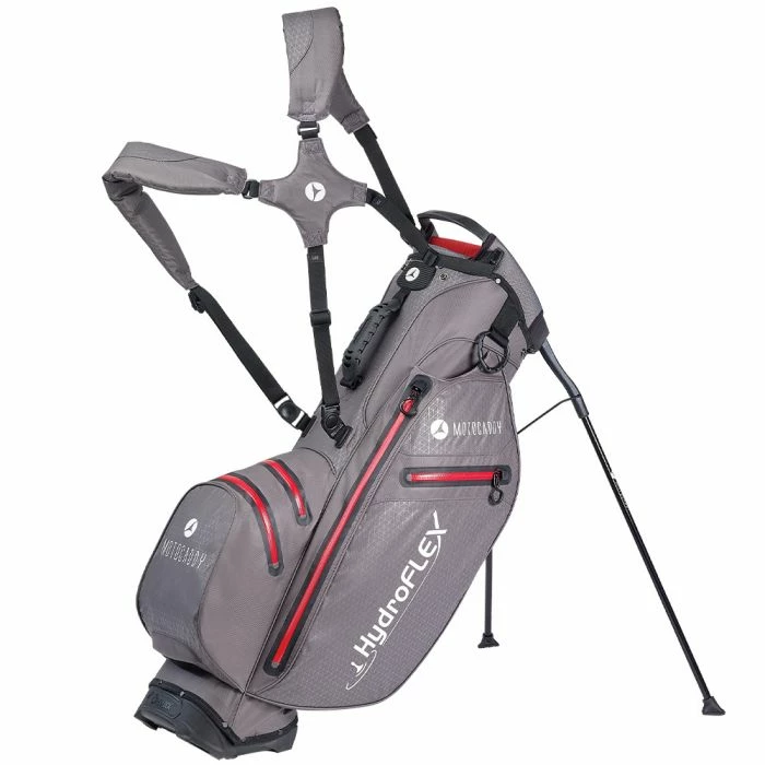 Motocaddy Hydroflex Waterproof Stand Bag - Charcoal/Red 3 Motocaddy Hydroflex Waterproof Stand Bag - Charcoal/Red