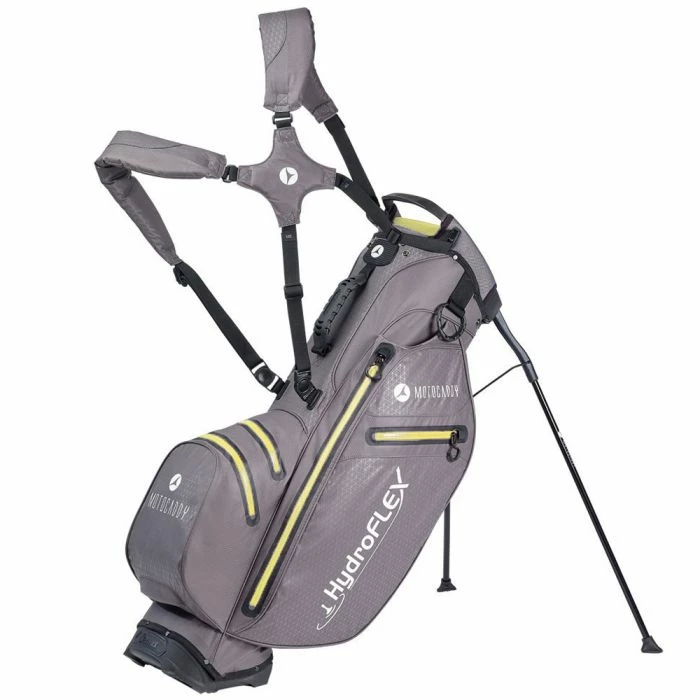 Motocaddy Hydroflex Waterproof Stand Bag - Charcoal/Lime 3 Motocaddy Hydroflex Waterproof Stand Bag - Charcoal/Lime