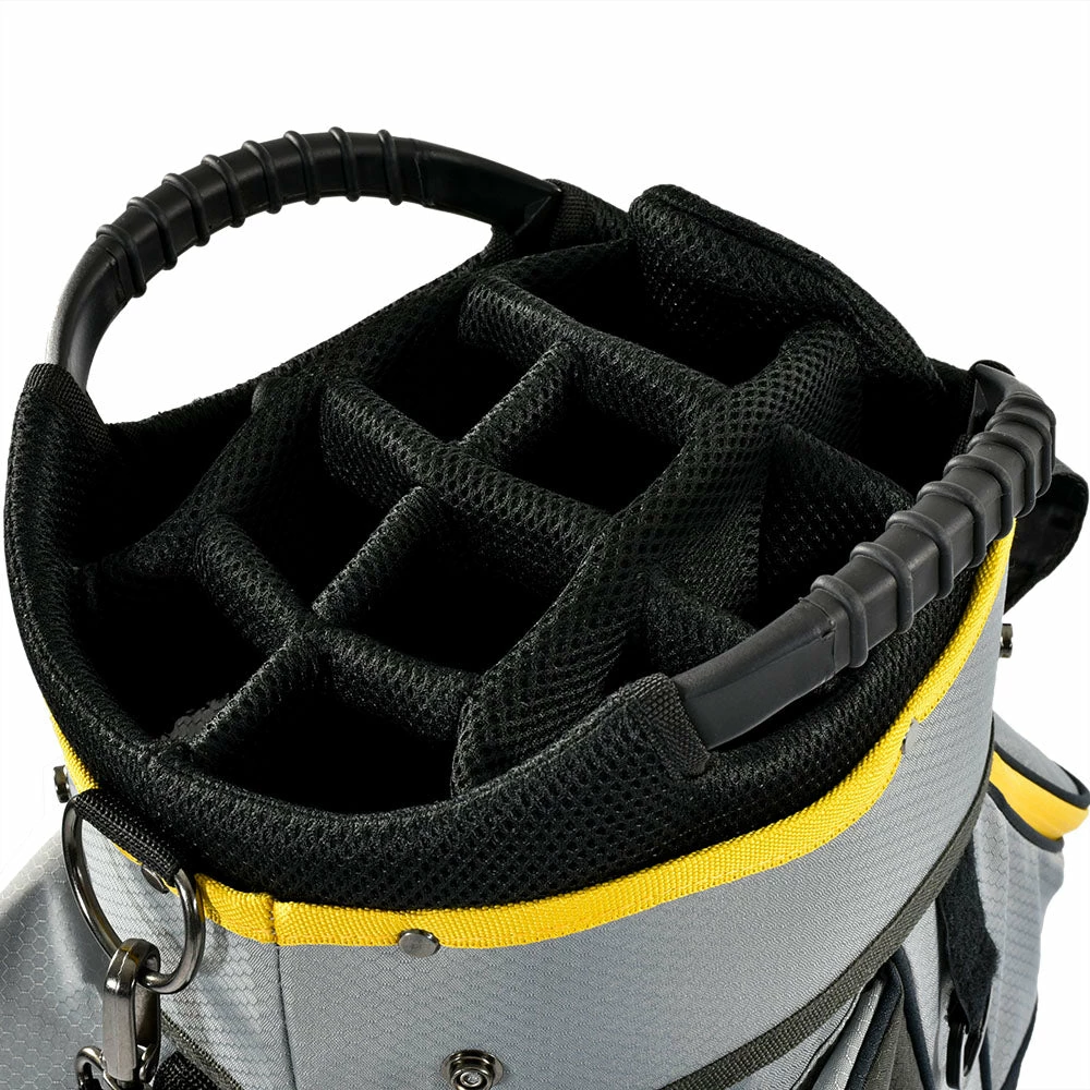 Masters Superlight 9 Cart Bag - Grey/Yellow 4 Masters Superlight 9 Cart Bag - Grey/Yellow - Image 2