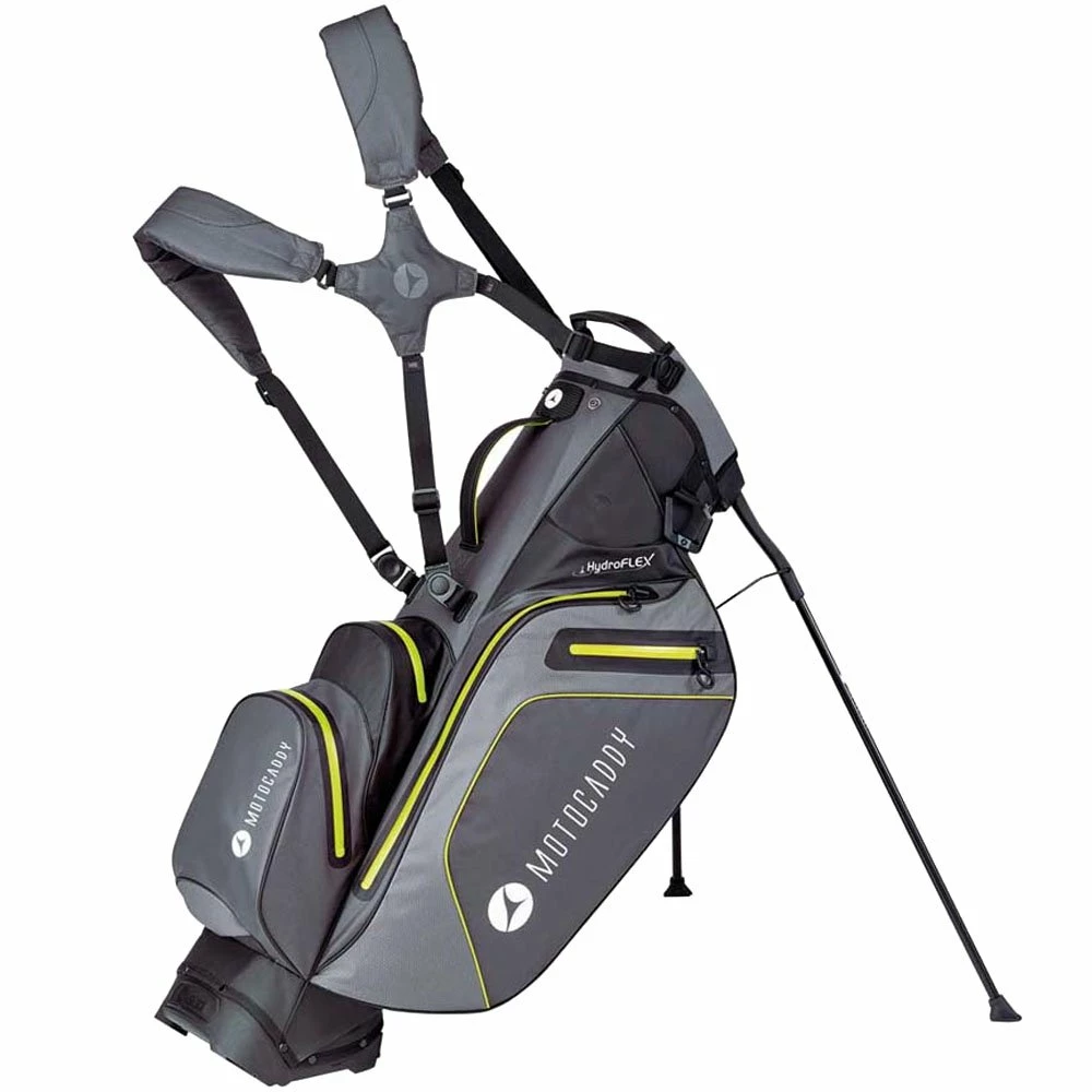 Motocaddy Hydroflex Waterproof Stand Bag - Charcoal/Lime 4 Motocaddy Hydroflex Waterproof Stand Bag - Charcoal/Lime - Image 2