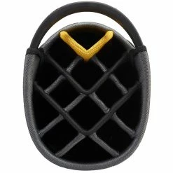 PowaKaddy DLX-Lite Cart Bag - Gun Metal/Yellow -Clubs Sales Shop powakaddy dlx lite cart bag yellow 3