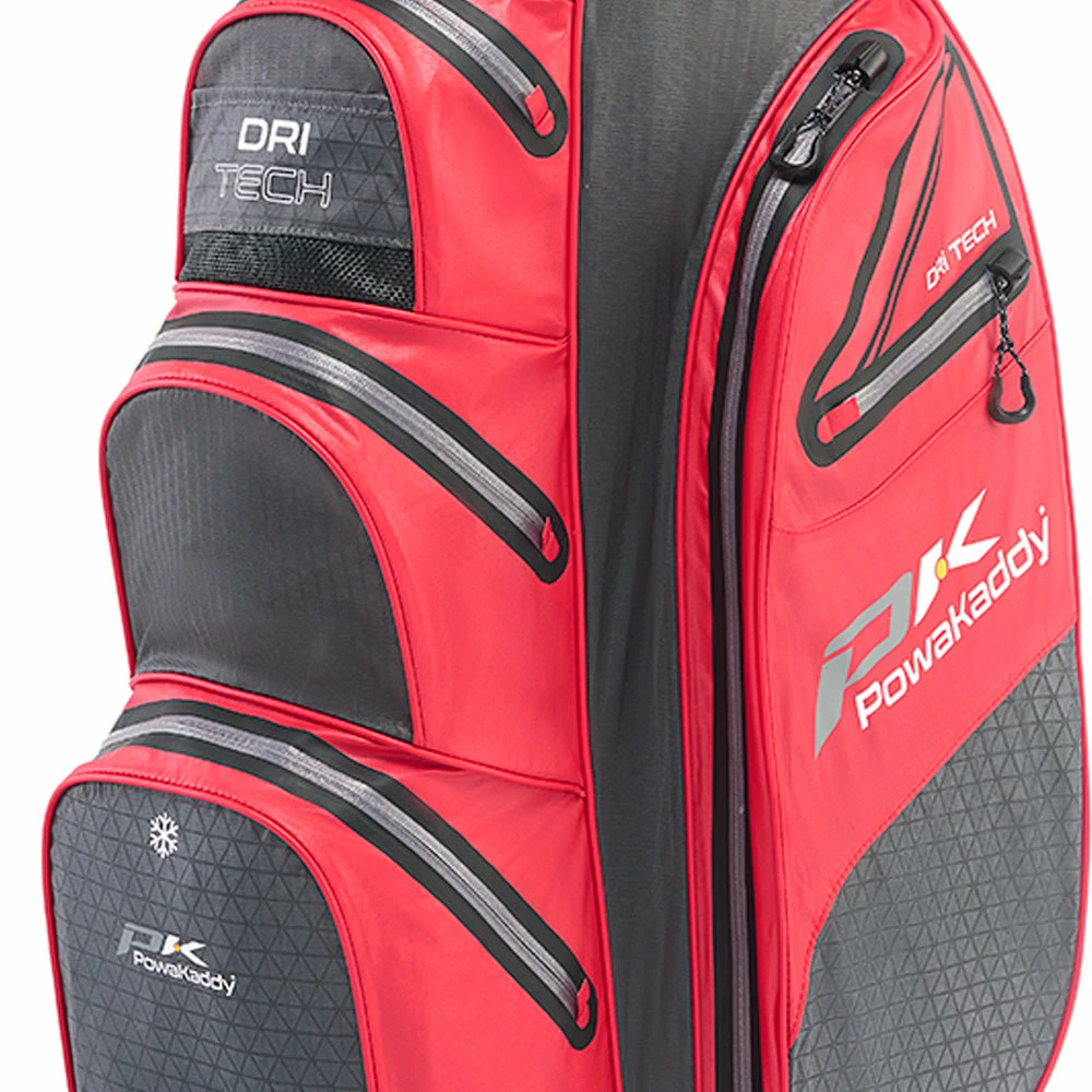 PowaKaddy Dri-Tech Cart Bag - Red/Cool Grey 7 PowaKaddy Dri-Tech Cart Bag - Red/Cool Grey - Image 5