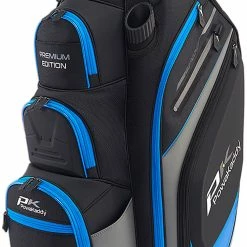 PowaKaddy Premium Edition Cart Bag - Black/Gun Metal/Blue -Clubs Sales Shop powakaddy premium edition cart bag black gun metal blue 5