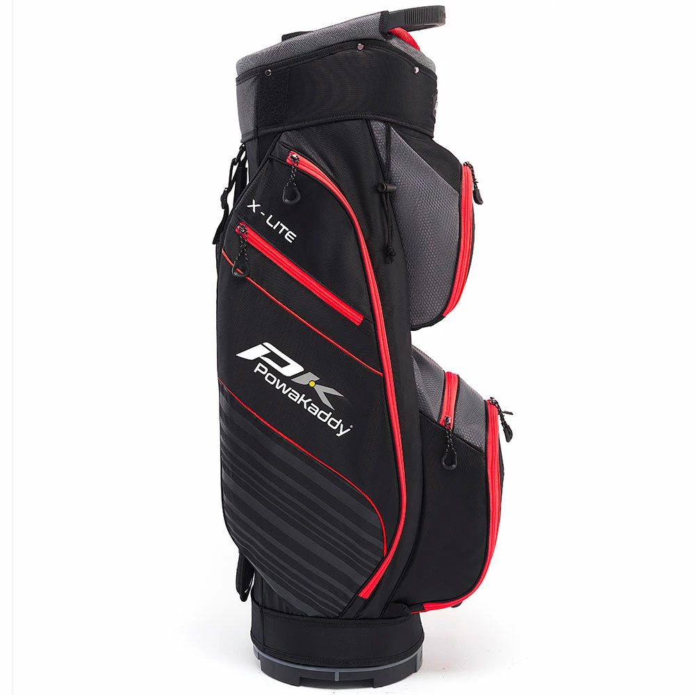 PowaKaddy X-Lite Edition Cart Bag - Black/Gun Metal/Red 4 PowaKaddy X-Lite Edition Cart Bag - Black/Gun Metal/Red - Image 2