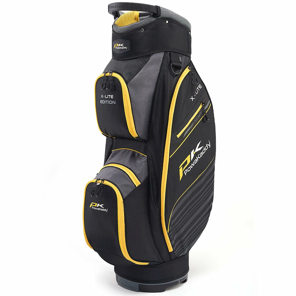 PowaKaddy X-Lite Edition Cart Bag - Black/Gun Metal/Yellow 3 PowaKaddy X-Lite Edition Cart Bag - Black/Gun Metal/Yellow
