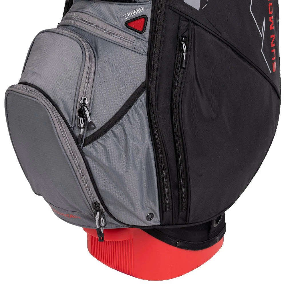 Sun Mountain C-130 Cart Bag - Black/Nickel/Red 5 Sun Mountain C-130 Cart Bag - Black/Nickel/Red - Image 3