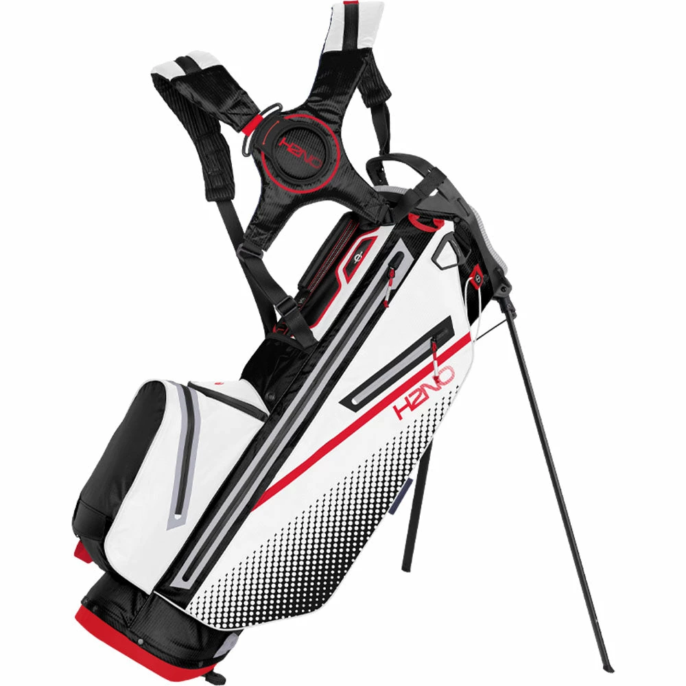 Sun Mountain H2NO Lite 14-Way Waterproof Stand Bag - Black/White/Red 3 Sun Mountain H2NO Lite 14-Way Waterproof Stand Bag - Black/White/Red