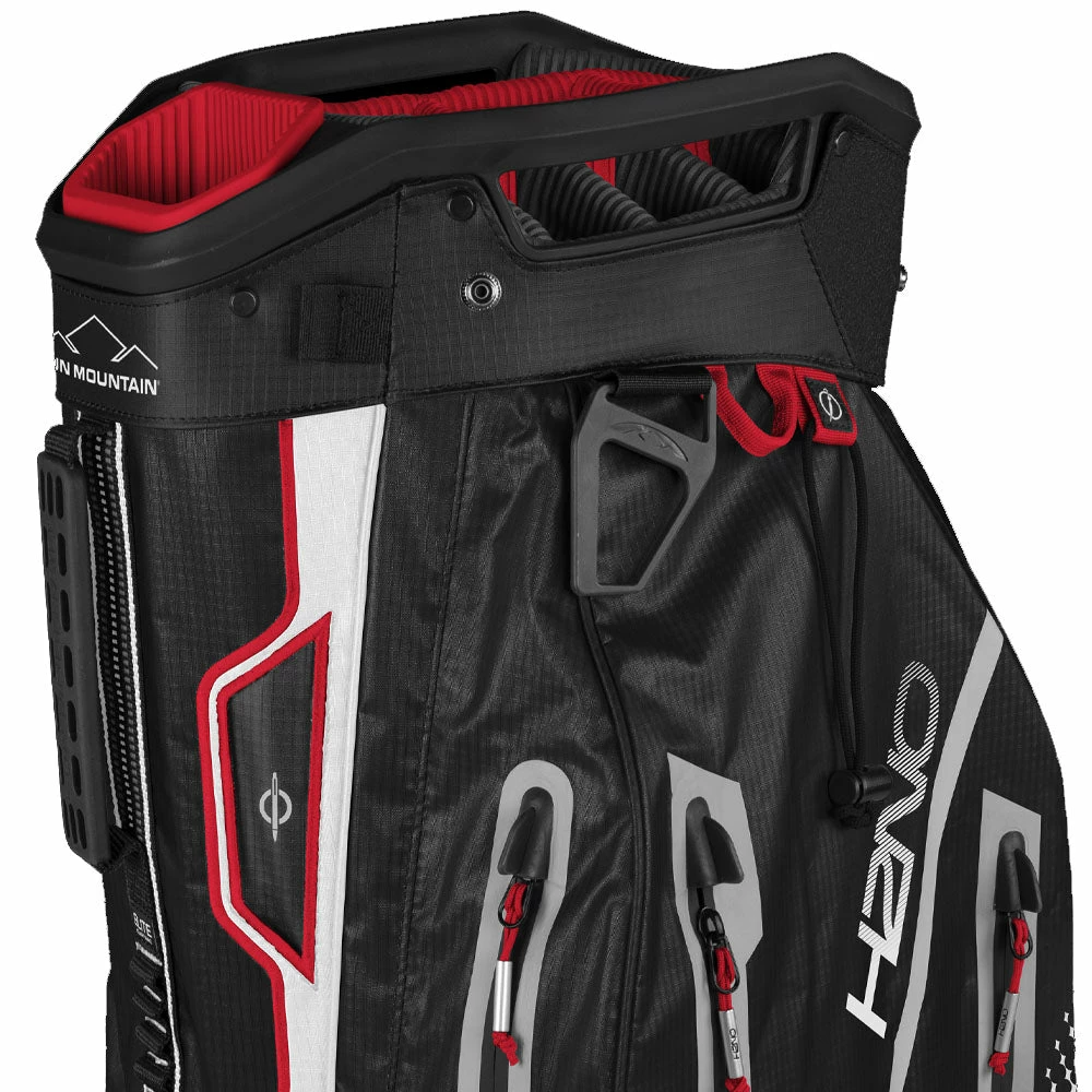 Sun Mountain H2NO Elite Waterproof Cart Bag - Black/White/Red/Silver 4 Sun Mountain H2NO Elite Waterproof Cart Bag - Black/White/Red/Silver - Image 2