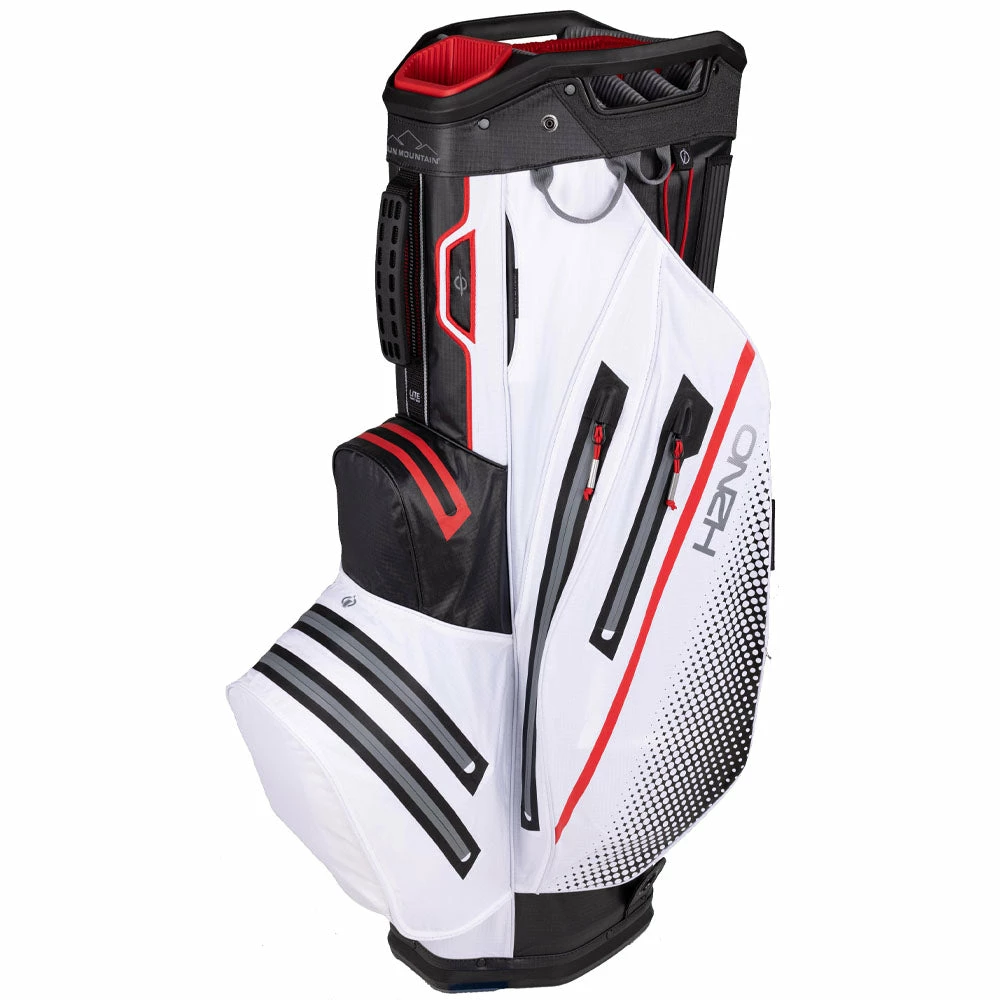 Sun Mountain H2NO Lite Waterproof Cart Bag - Black/White/Red 3 Sun Mountain H2NO Lite Waterproof Cart Bag - Black/White/Red