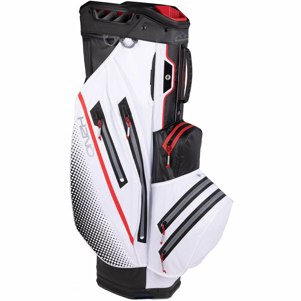 Sun Mountain H2NO Lite Waterproof Cart Bag - Black/White/Red 4 Sun Mountain H2NO Lite Waterproof Cart Bag - Black/White/Red - Image 2