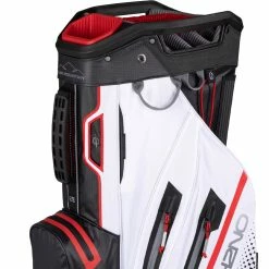 Sun Mountain H2NO Lite Waterproof Cart Bag - Black/White/Red 8 Sun Mountain H2NO Lite Waterproof Cart Bag - Black/White/Red -Clubs Sales Shop sun mountain h2no lite cart bag blackwhitered 3