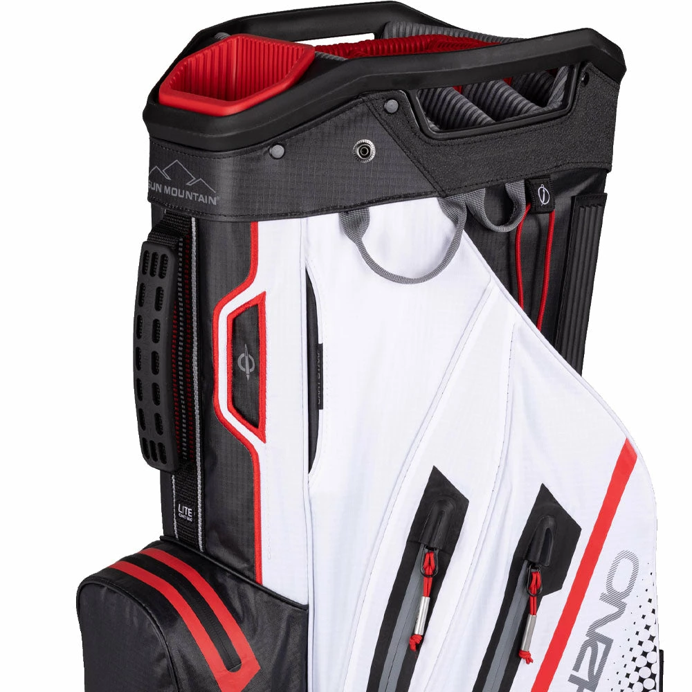 Sun Mountain H2NO Lite Waterproof Cart Bag - Black/White/Red 5 Sun Mountain H2NO Lite Waterproof Cart Bag - Black/White/Red - Image 3