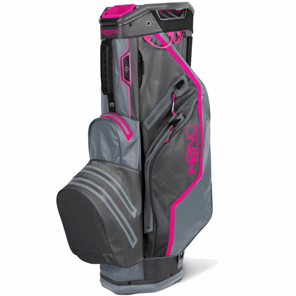 Sun Mountain H2NO Lite Waterproof Cart Bag - Gunmetal/Pink/Cadet 3 Sun Mountain H2NO Lite Waterproof Cart Bag - Gunmetal/Pink/Cadet