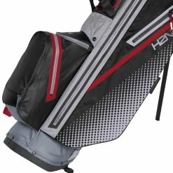 Sun Mountain H2NO Lite Waterproof Stand Bag - Nickel/Cadet/Black/Red -Clubs Sales Shop sun mountain h2no lite stand bag nickelcadetblackred 3