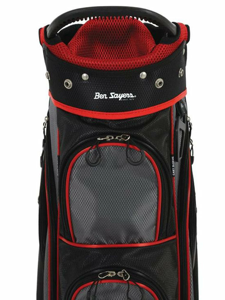 Ben Sayers XS Cart Bag - Grey/Red 5 Ben Sayers XS Cart Bag - Grey/Red - Image 3