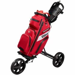Wilson Staff Exo Dry Waterproof Cart Bag - Staff Red/Black/White -Clubs Sales Shop wilson staff exo dry cart bag staff redblackwhite 3