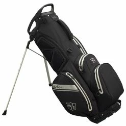 Wilson Staff Exo Dry Waterproof Stand Bag - Black/Charcoal/Silver -Clubs Sales Shop wilson staff exo dry waterproof stand bag blackcharcoalsilver 1