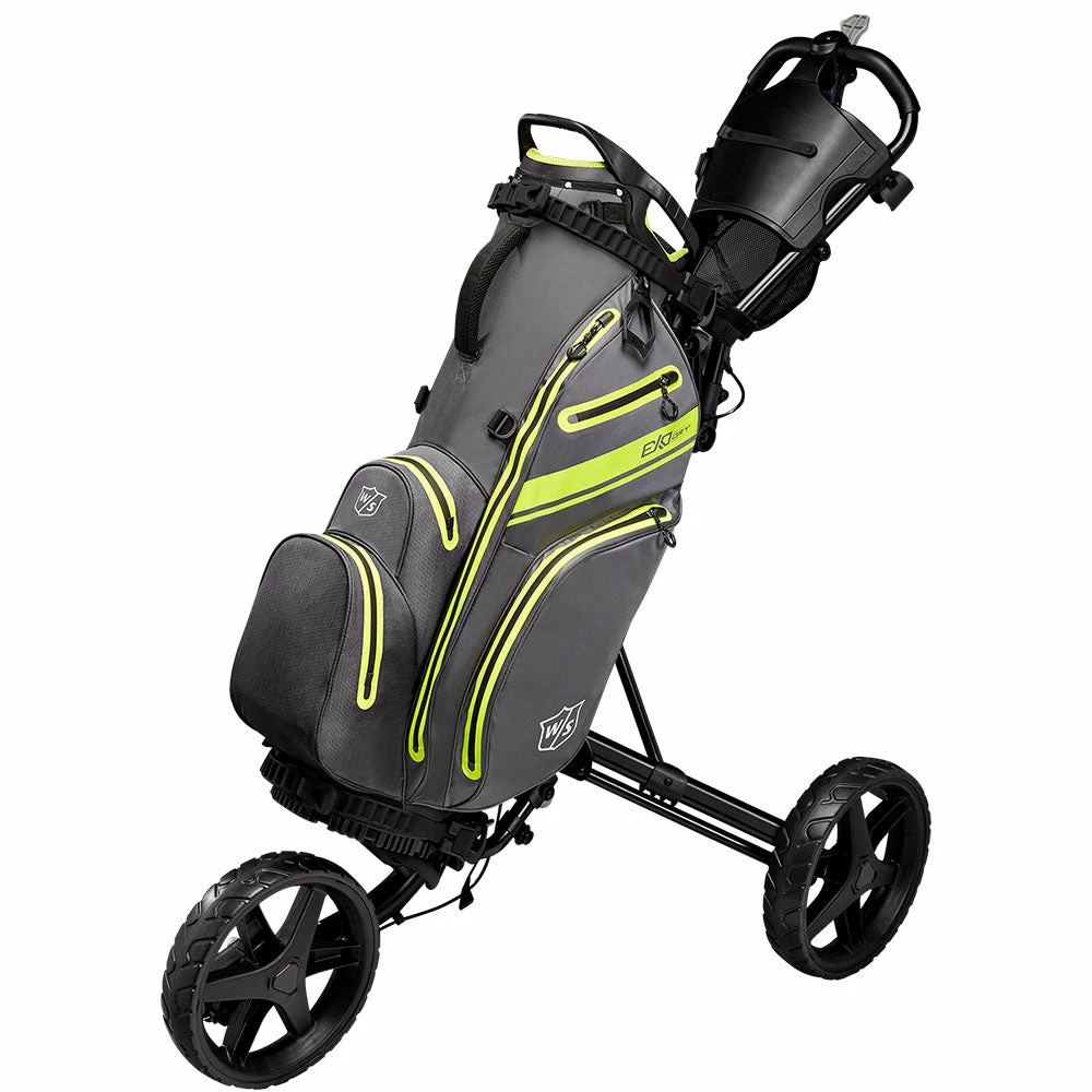 Wilson Staff Exo Dry Waterproof Stand Bag - Charcoal/Citron/Silver 5 Wilson Staff Exo Dry Waterproof Stand Bag - Charcoal/Citron/Silver - Image 3
