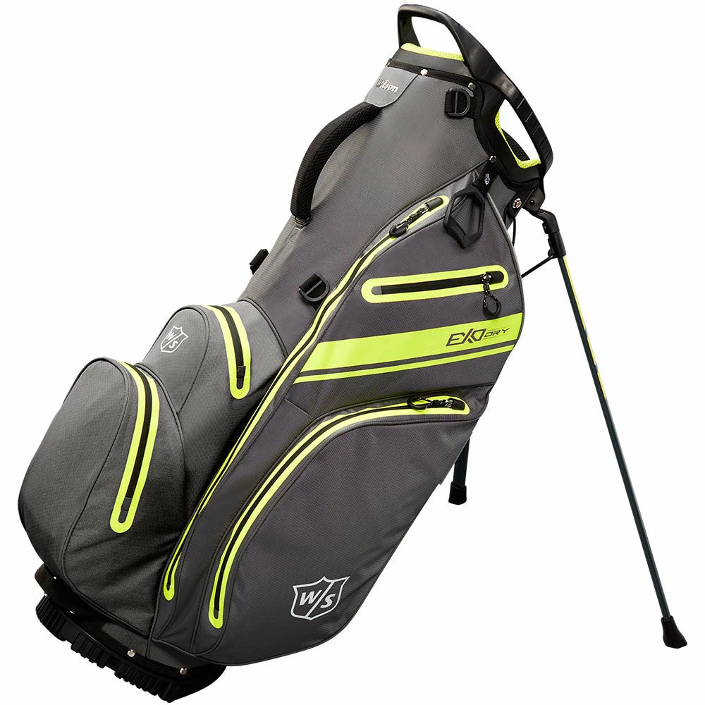 Wilson Staff Exo Dry Waterproof Stand Bag - Charcoal/Citron/Silver 3 Wilson Staff Exo Dry Waterproof Stand Bag - Charcoal/Citron/Silver