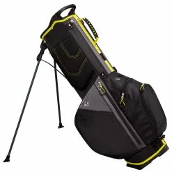Wilson Staff Feather Stand Bag - Black/Silver/Citron -Clubs Sales Shop wilson staff feather stand bag blacksilvercitron 1