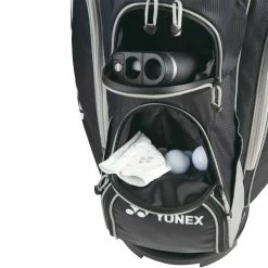 Yonex Cart Bag - Black/Silver -Clubs Sales Shop yonex cart bag blacksilver 3
